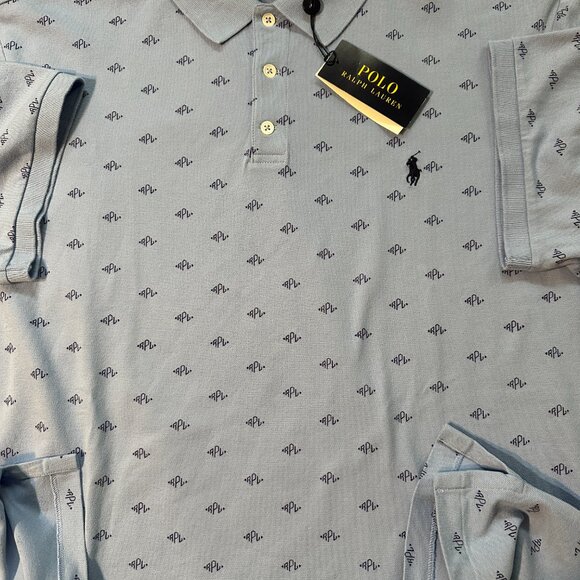 RALPH LAUREN CLASSIC FIT STRETCH MESH BLUE & D. RLP POLO SHIRT SIZE XXL MEN $125 - Picture 2 of 4